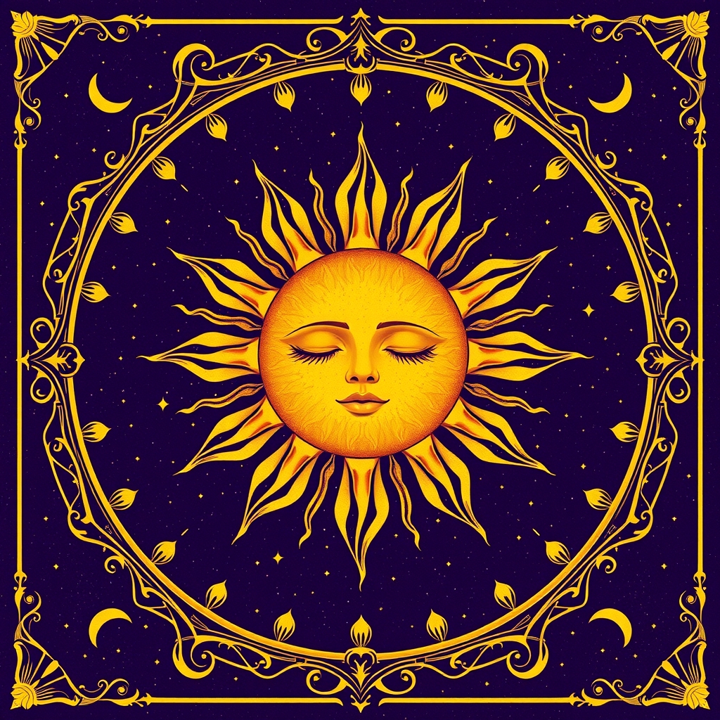 Mystic sun tarot card